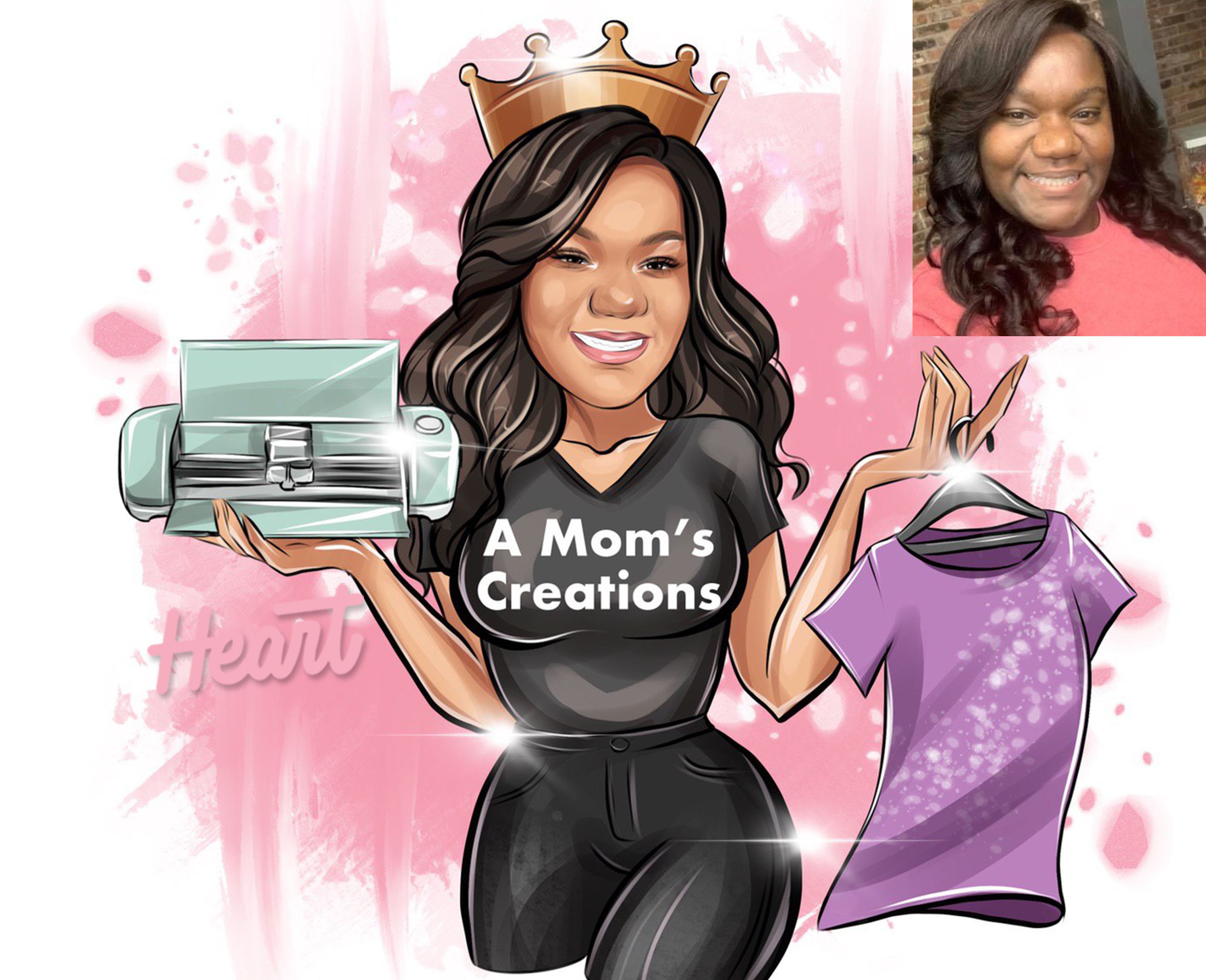 Art & Collectibles Digital Crafter logo portrait Crafting Logo Tumbler