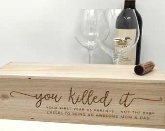 Parents Wine Box Gift for Baby's First