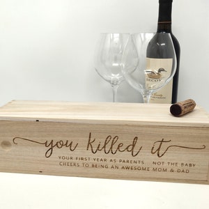 Parents Wine Box Gift for Baby's First