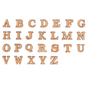 Letra decorativa de madera de 2"