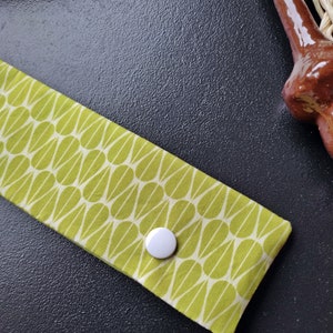 Nadeltasche/ Nadelgarage für 20 cm Nadeln apfelgrün in Bio-Baumwolle, auch Stifttäschchen Bild 6