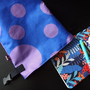 Wetbag blau-lila, A4, wasserabweisend, auch Nasstasche, Schwimmbad-Beutel, Tasche für Wechselwäsche, Kita-Beutel, Wet Bag ca. 20x30 cm Bild 4