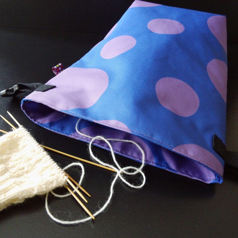 Wetbag blau-lila, A4, wasserabweisend, auch Nasstasche, Schwimmbad-Beutel, Tasche für Wechselwäsche, Kita-Beutel, Wet Bag ca. 20x30 cm Bild 3
