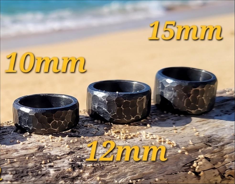 Hand Forged Iron Ring, 6th Anniversary Traditional Gift Him Her ...