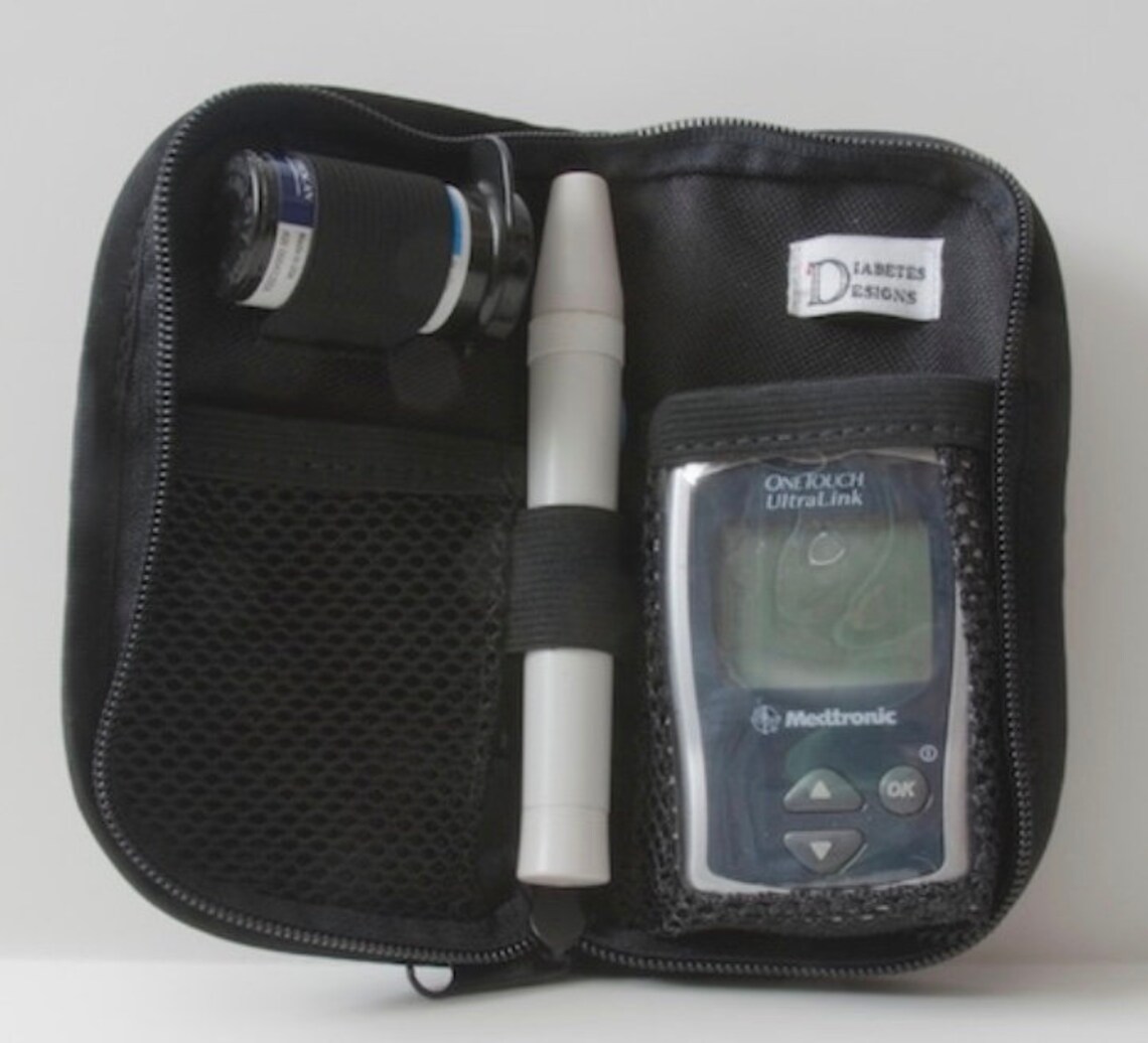 Diabetic supply bag diabetes Meter Carrying Case Blood Sugar Etsy