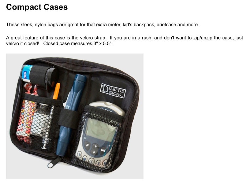 Diabetic supply bag diabetes Meter Carrying Case Blood Sugar Etsy