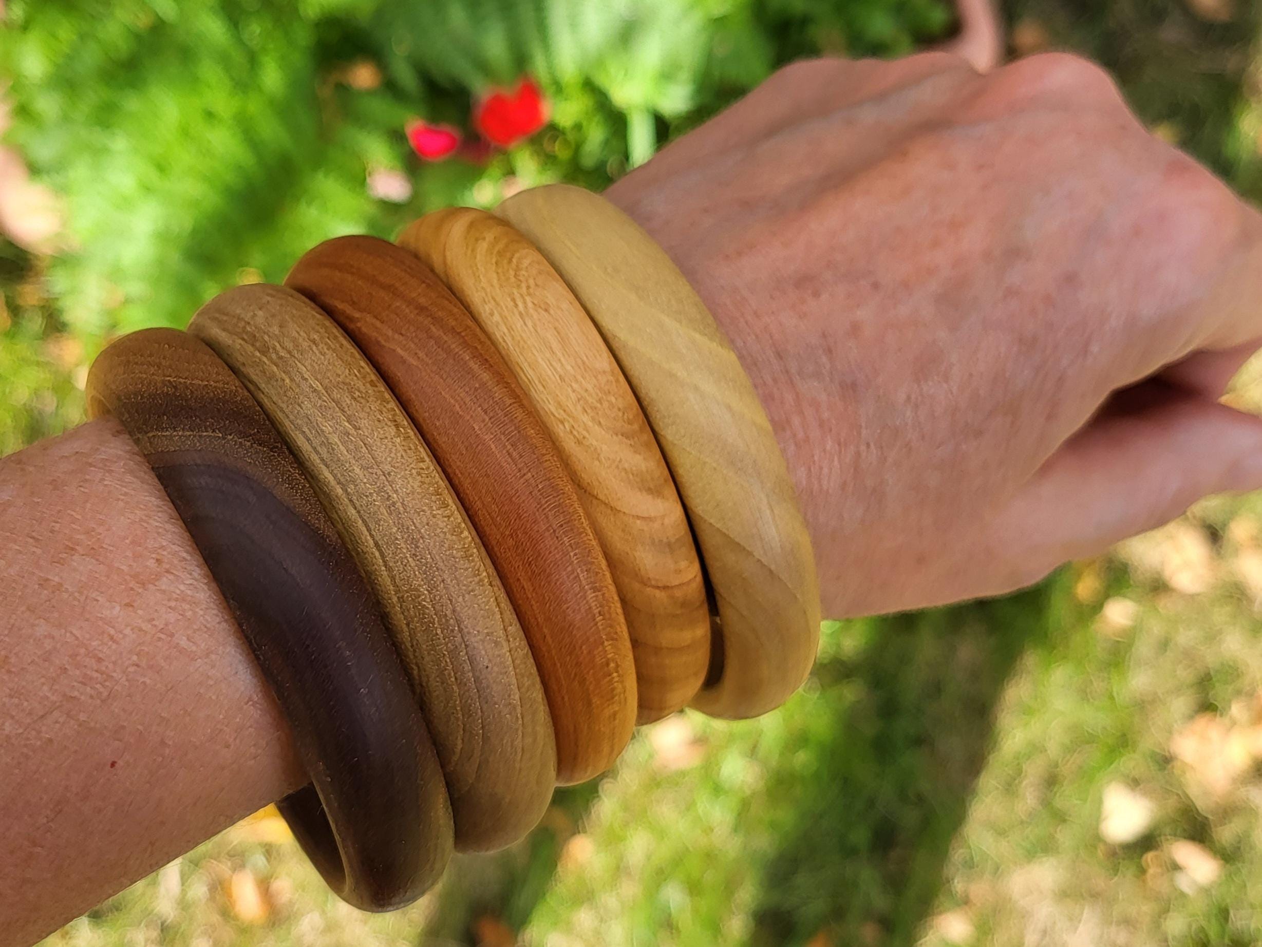 Wood bangle - Etsy 日本