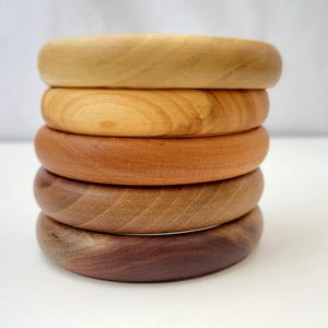 Handmade Wooden Bangle Bracelet Armlet Wristlet: Eco-Friendly Fruit Tree Wood Jewellery