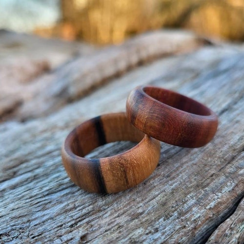 Handcrafted Walnut Wood Ring: Eco-friendly Unisex Jewellery - Etsy