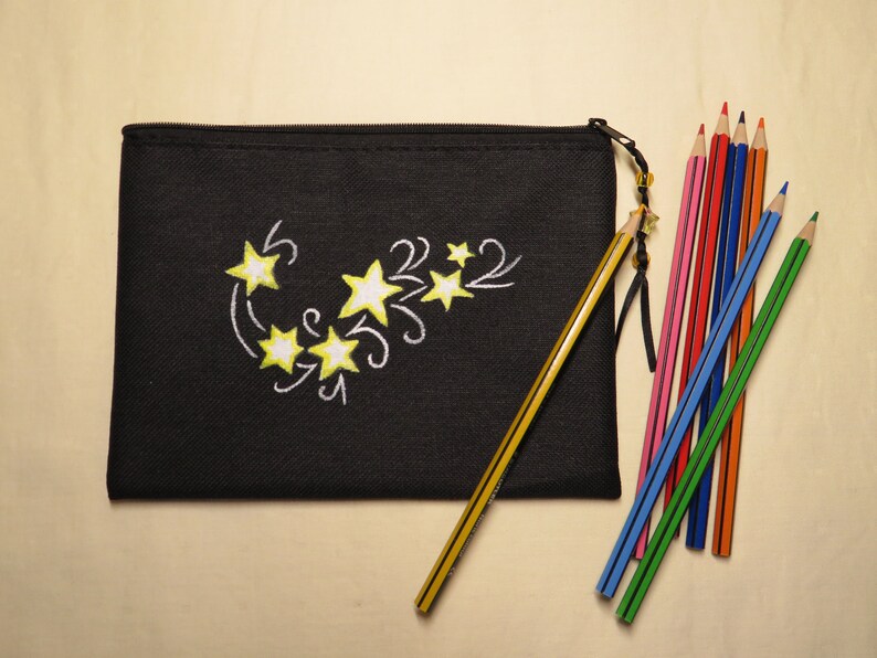 Glow in the Dark Hand Painted Pencil Case Cosmetic Make up Etsy