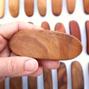 Handmade wooden hair clips, Wood barrette, Elegant gift for her, Hair clip for all hair types, Oval shape barrette