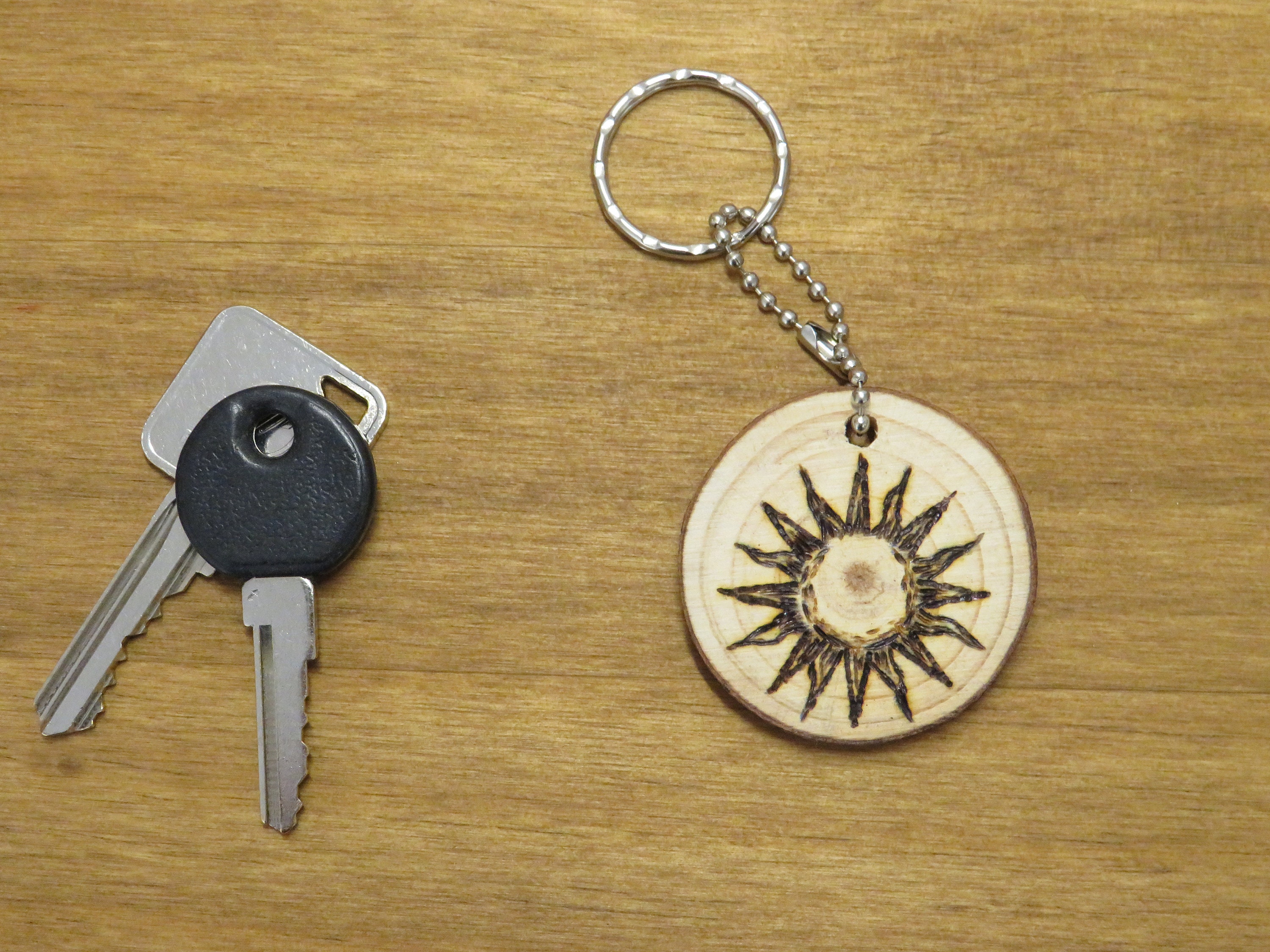 Wood burning customised wood keyring Wooden handmade art Etsy