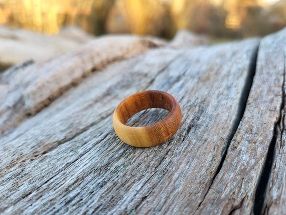 Wood Ring Yew Wood Ring Natural Wooden Ring Handcrafted Wooden Ring Unisex Ring Anniversary Ring Eco friendly Jewellery Etsy