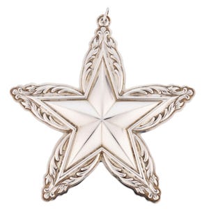 Lunt 1995 Sterling Silver Star Christmas Ornament Vintage Ornament Holiday 925 Tree Decoration Holiday Decor Snowflake Necklace Pendant