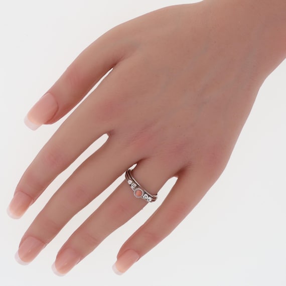 Vintage Stackable Navajo Ring 925 Sterling Silver… - image 2