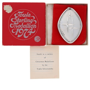 Towle 12 Days Christmas Calling Birds Sterling Silver 925 Ornament 1974 Vintage Four 4 Tree Decor Holiday Decoration Pendant Charm Xmas