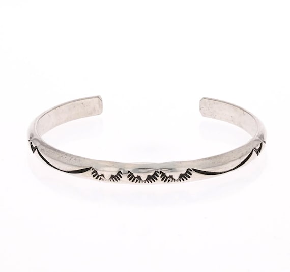 Vintage Navajo Bracelet Cuff 925 Sterling Silver Girls Youth Child