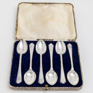 Walker & Hall Sterling Silver Augusta National Golf Demitasse Cased Spoon Set