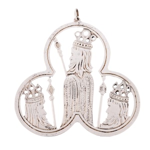 Lunt 1973 Sterling Silver Christmas Ornament Christmas Medallion Gift 3 King 925 Christian Religious Pendant Charm Holiday Decoration Decor