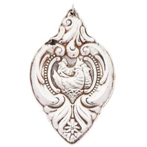 Wallace 12 Days Of Christmas 3 French Hens Sterling Silver 925 Ornament 1990 Vtg Decor Decoration Jewelry Pendant Holiday Tradition Charm