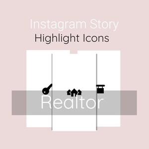 Storia di Instagram Highlight icone agente immobiliare, 30 icone Bundle