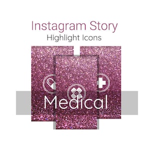 Instagram Story Highlight Icons Medical Nurse, 26 Icons Bundle