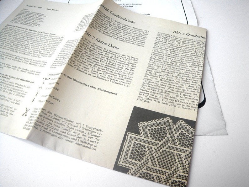 Crochet instructions, fillet crochets, GDR image 4