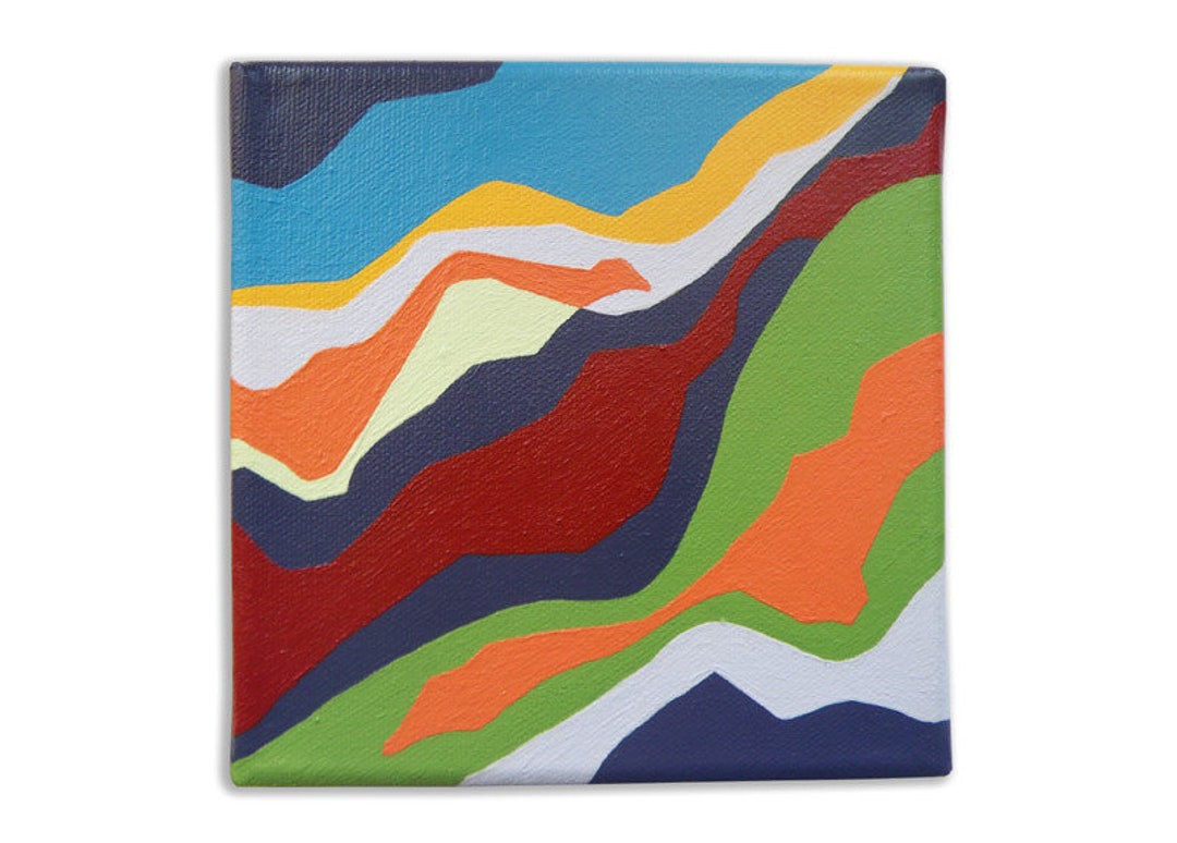 Acrylic on Canvas 15 X 15 Cm Modern Art Contemporary Art Etsy