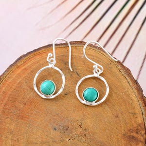 Green Malachite Earrings Silver Gemstone Jewelry May Birthstone Jewelry Thanksgiving Gift 925 Sterling Silver Earrings Malachite Jewelry