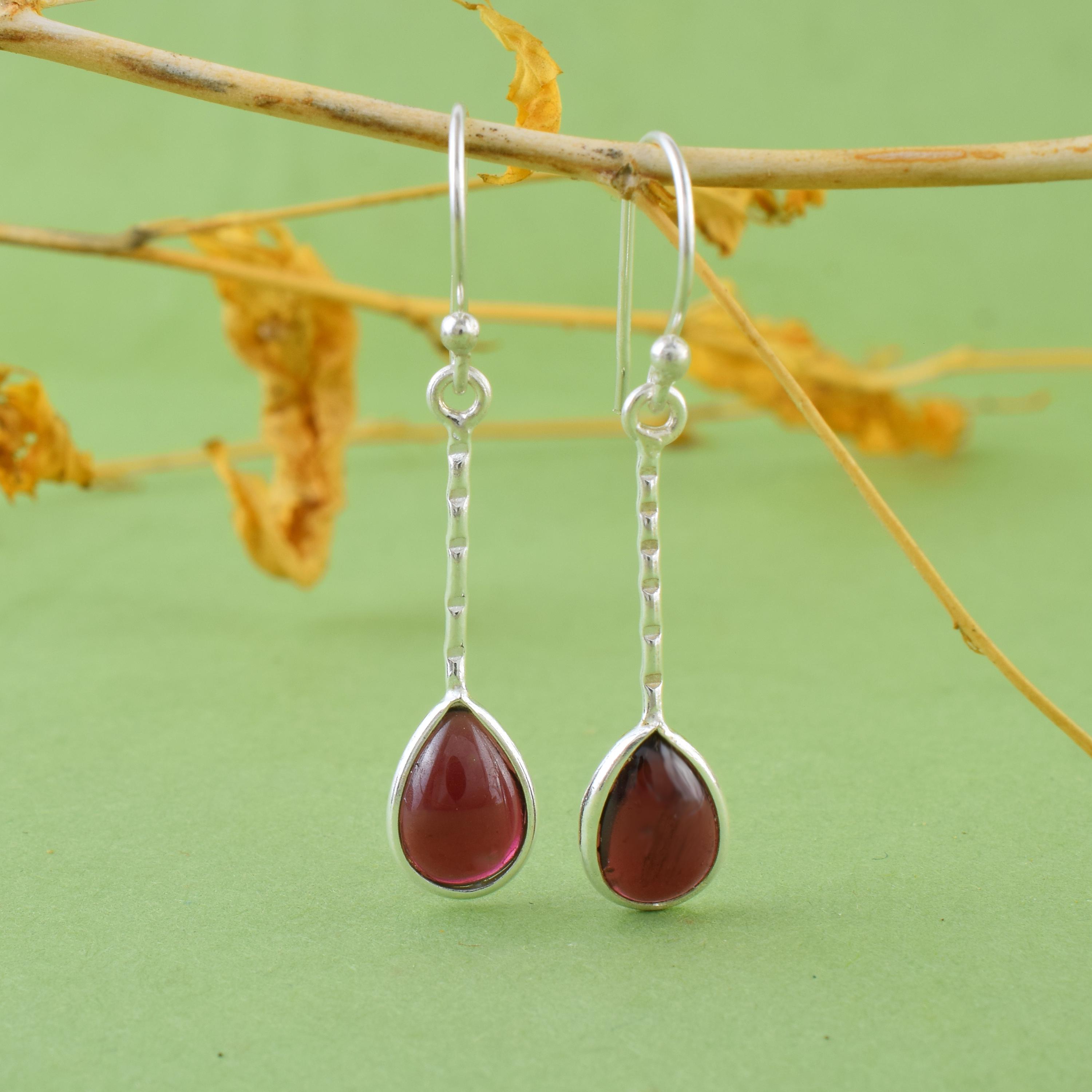 925 ARGENTO PLATED-HOWLITE Etnico Lungo Gemma Handmade Pendente Gioielli 2.3 " EUR 5,62