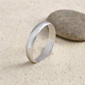 Personalized Engraved Silver Band Ring Gift For Her 925 Sterling Silver Jewelry Mens Rings Wedding Anniversary Gift Wedding Band Gift
