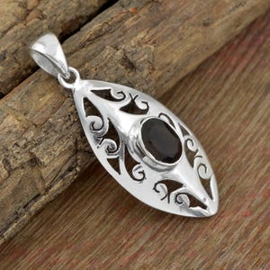 Smoky Quartz Gemstone Silver Pendant Jewelry Gift 925 Sterling Silver Pendant Brown Quartz Pendant Daily Wear Pendant Mothers Day Gift