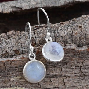 Moonstone Earrings 925 Silver Gemstone Jewelry For Her Boho Handmade Earrings June Birthstone Jewelry Daily Wear Earrings Thanksgiving Gift