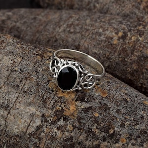 Smoky Quartz Gemstone Rings 925 Sterling Silver Ring Brown Birthstone Ring Promise Ring Jewelry Gift for Her Thanksgiving Gift Birthday Gift
