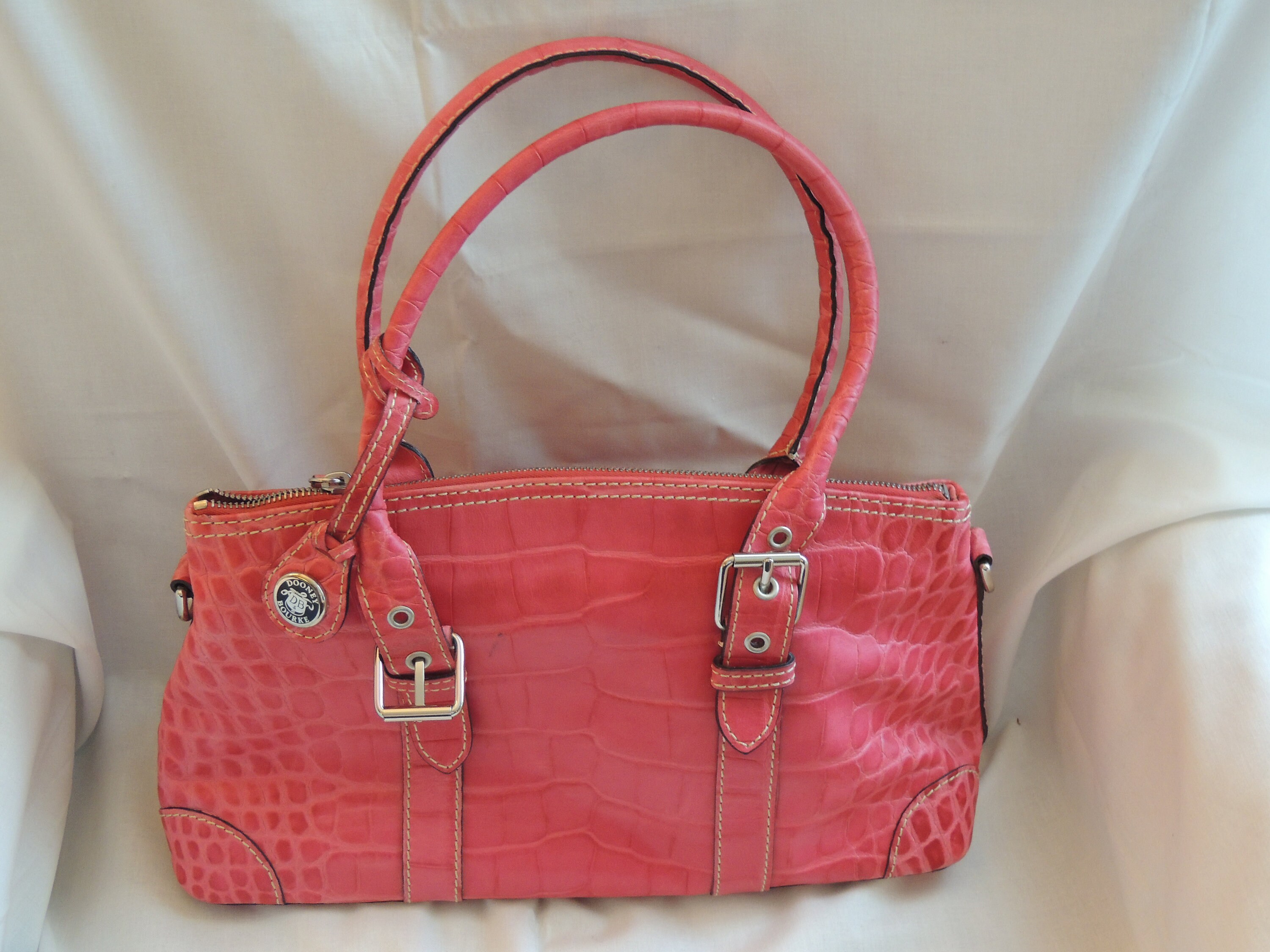 light pink leather satchel