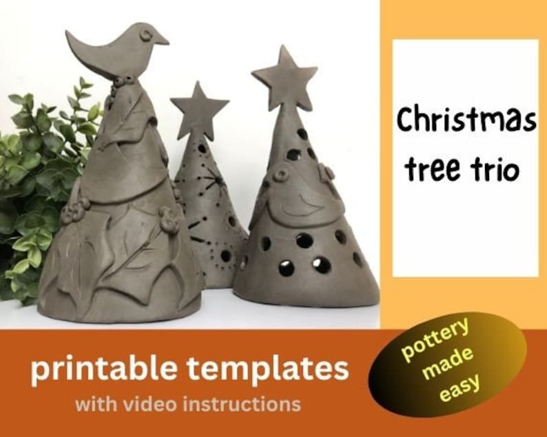 pottery Christmas Tree template