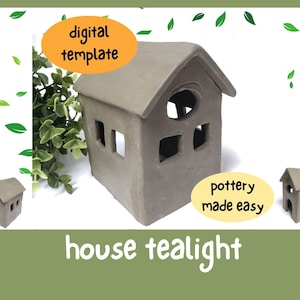 Portavelas de casa - Plantilla para losa de impresión - Videotutorial