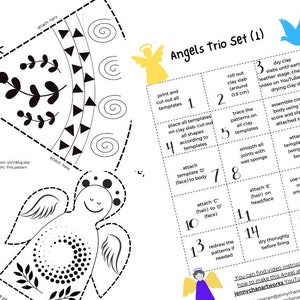 Ceramic Angels Trio Design Tutorial. Easy Slab Pottery Template Project image 2