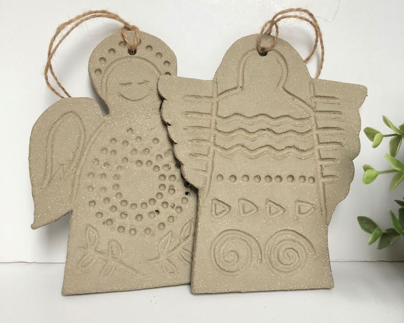 Ceramic Angels Trio Design Tutorial. Easy Slab Pottery Template Project image 5