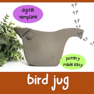 Tutorial de jarra de salsa de cerámica para pájaros: Proyecto fácil de plantilla de cerámica de losa