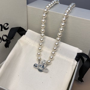 Vivienne westwood pearl necklace etsy top