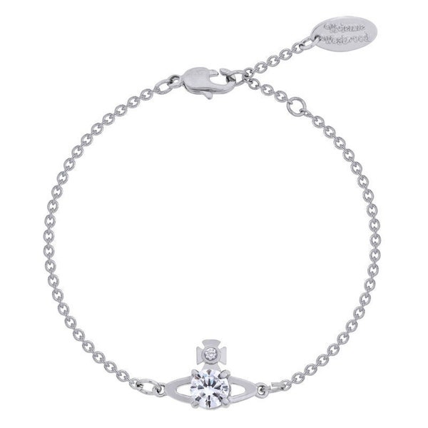 Vivienne Westwood Silver REINA Small Charm Delicate Bracelet. Gift for Her, Gift for Him.