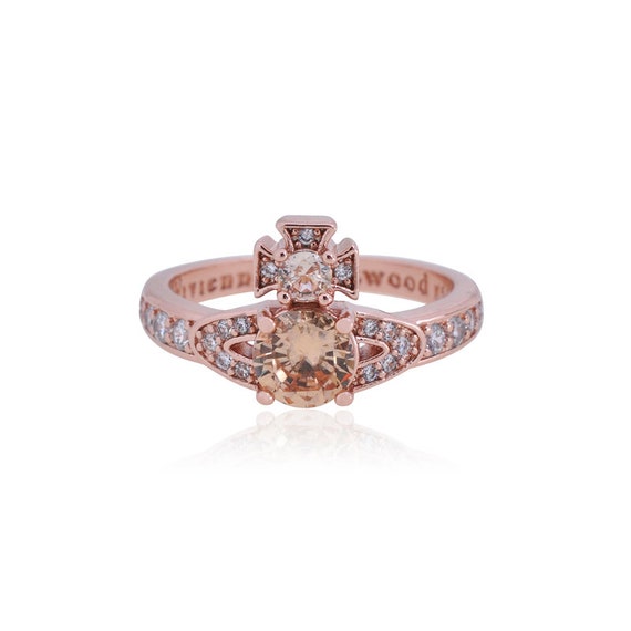 Vivienne Westwood, Jewelry, Rose Gold Diamante Pave Swarovski Crystal Armour  Ring Vivienne Westwood