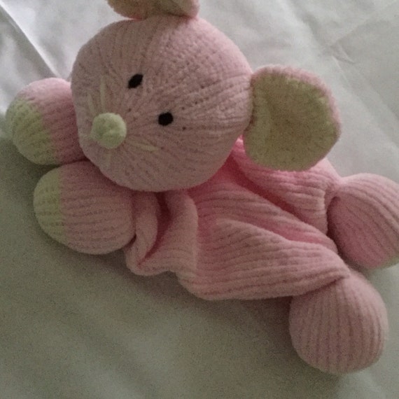 PYJAMA CASE RABBIT NIGHTDRESS VINTAGE KNITTING PATTERN FOR A BUNNY EASY