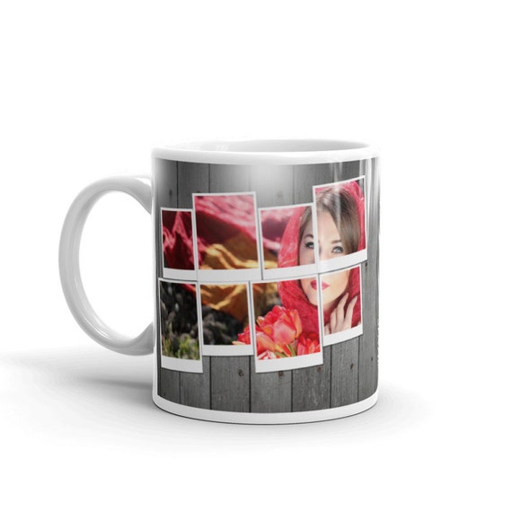 custom design personalized coffee mug white collage mug etsy
