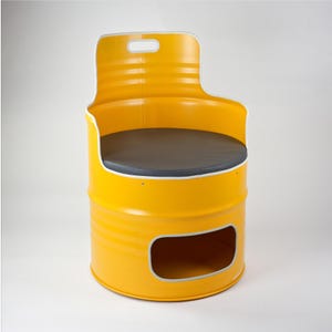 Oil Drum Armchair with Armrests