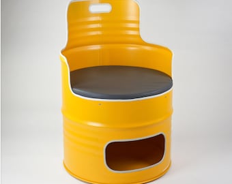 Oil Drum Armchair with Armrests