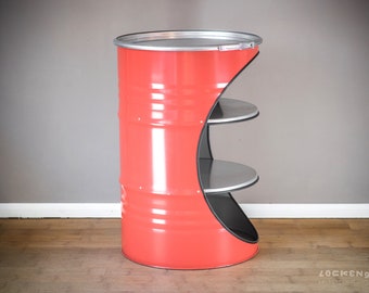 Oval Shelve made from an oil barrel