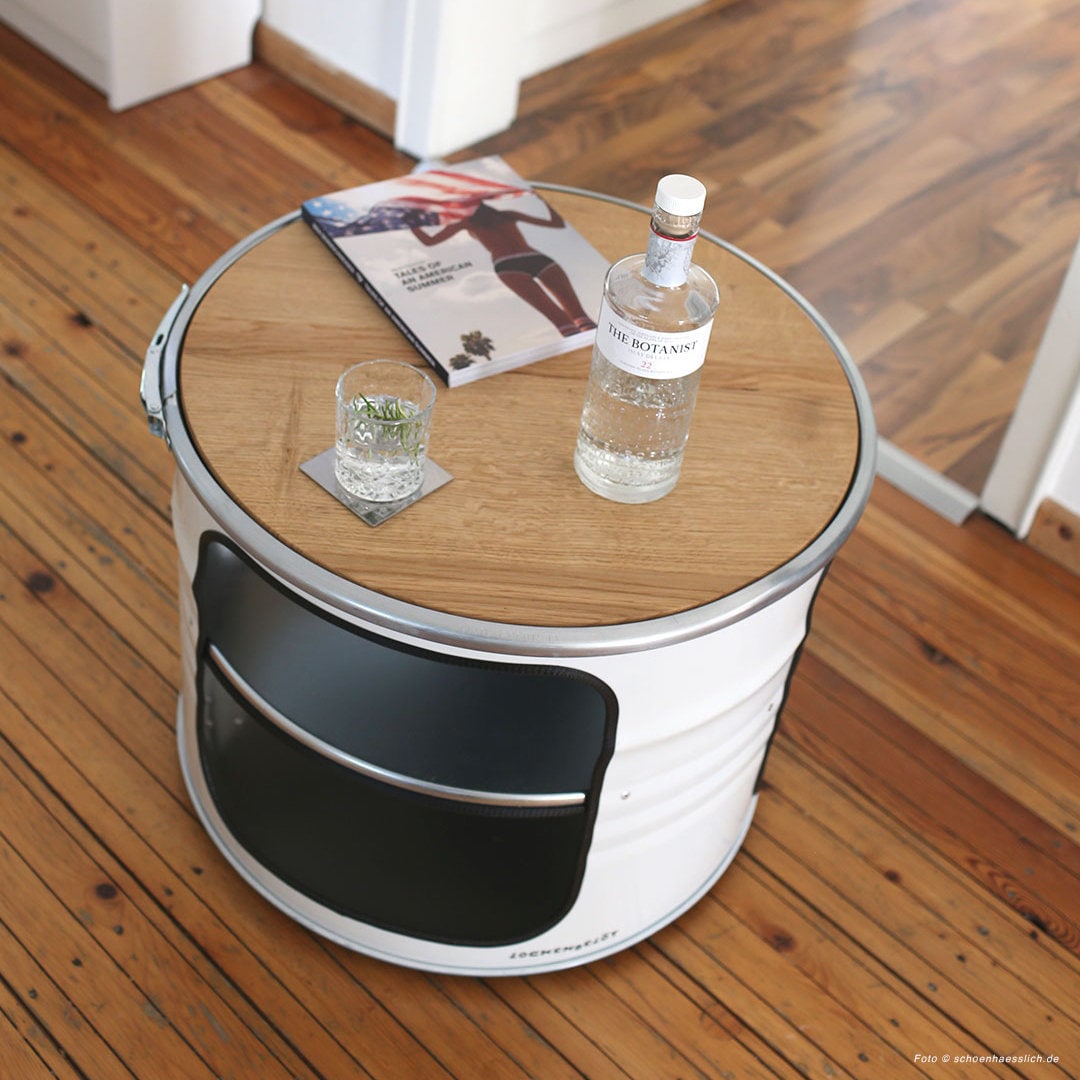 BOB, Coffee Table Made of an Oil Barrel 