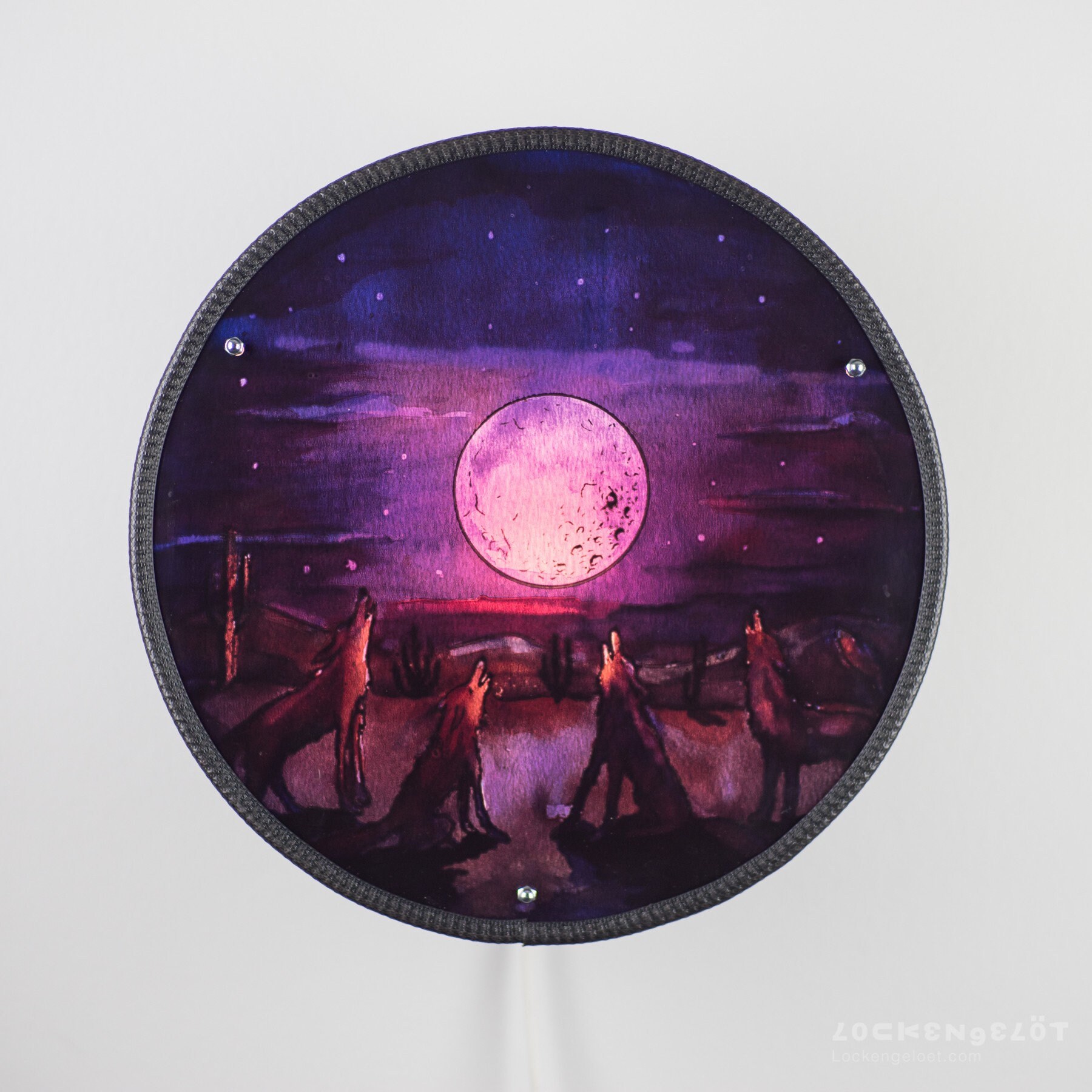 VINYL-O-PLEX "Desert Moon" wall lamp made of vinyl records
